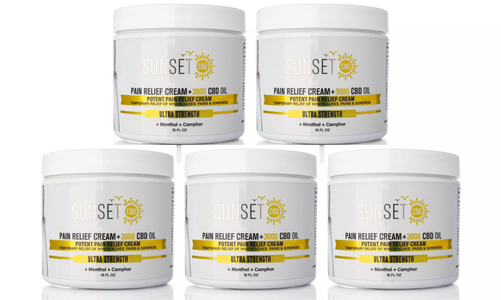 Sunset CBD Bundle and Save - Sunset 1000MG Pain Relief Cream Options