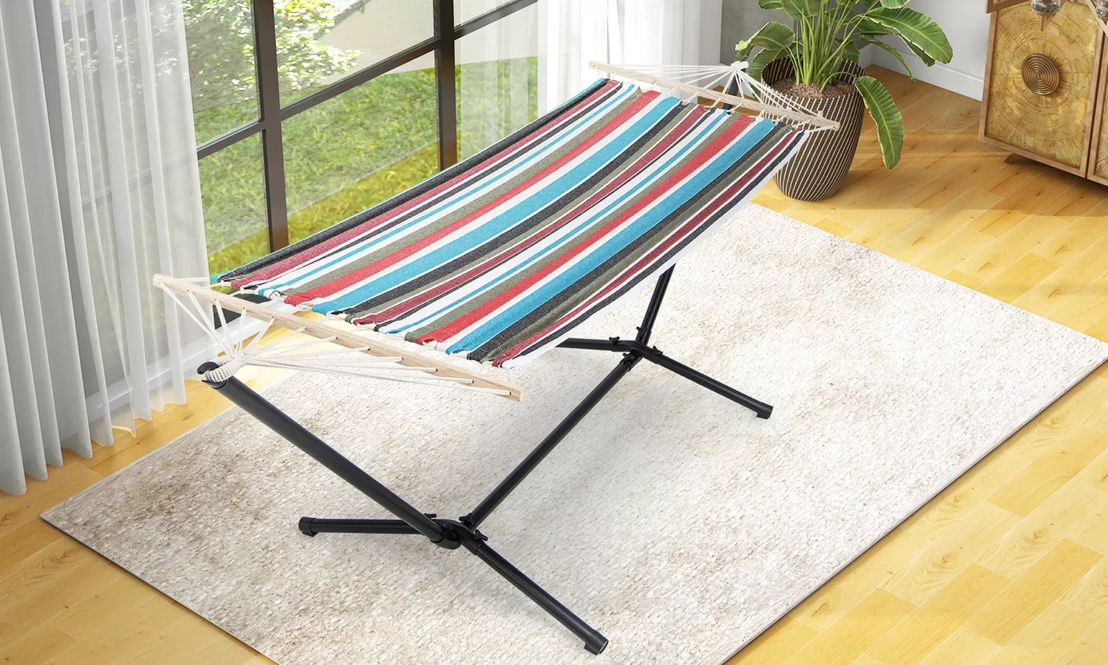 Costway 10.5FT Heavy Duty Stand with Portable Hammock, Stand & Carrying Case