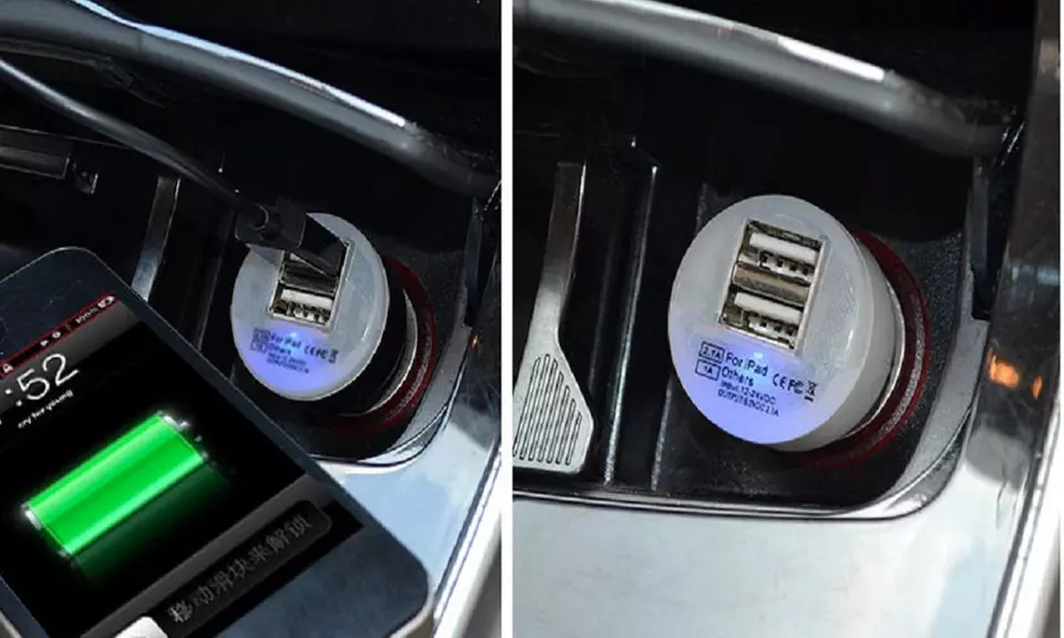 Micro Auto Universal Dual 2 Port USB Car Charger For iPhone - Second Medium
