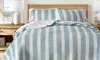 FreshFolds Stripes & Anchors Microfiber Reversible Quilt Set with Shams