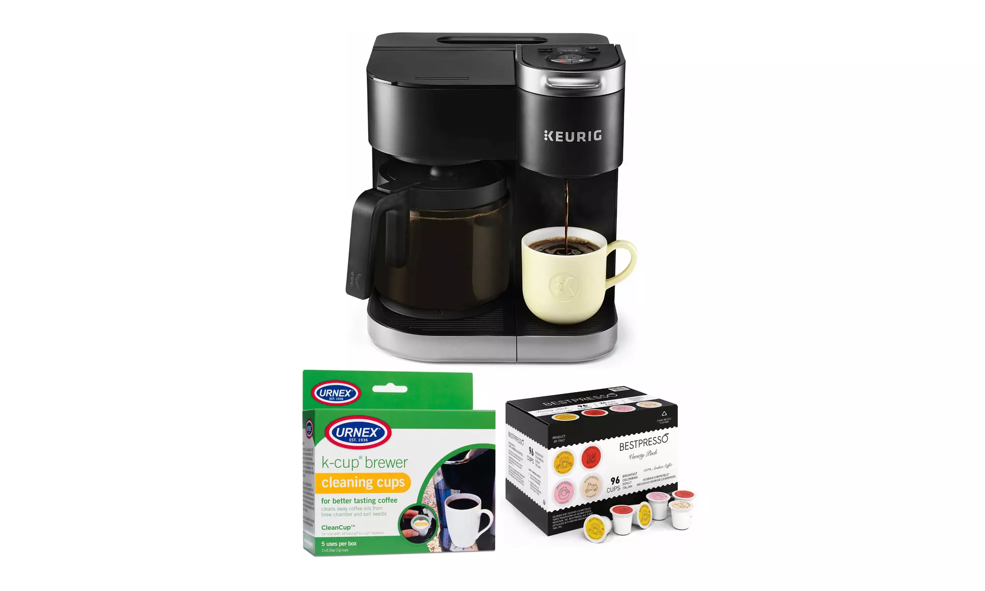 Keurig K-Duo Single Serve and Carafe Coffee Maker with K-Cup Set Bundle - Primary Image