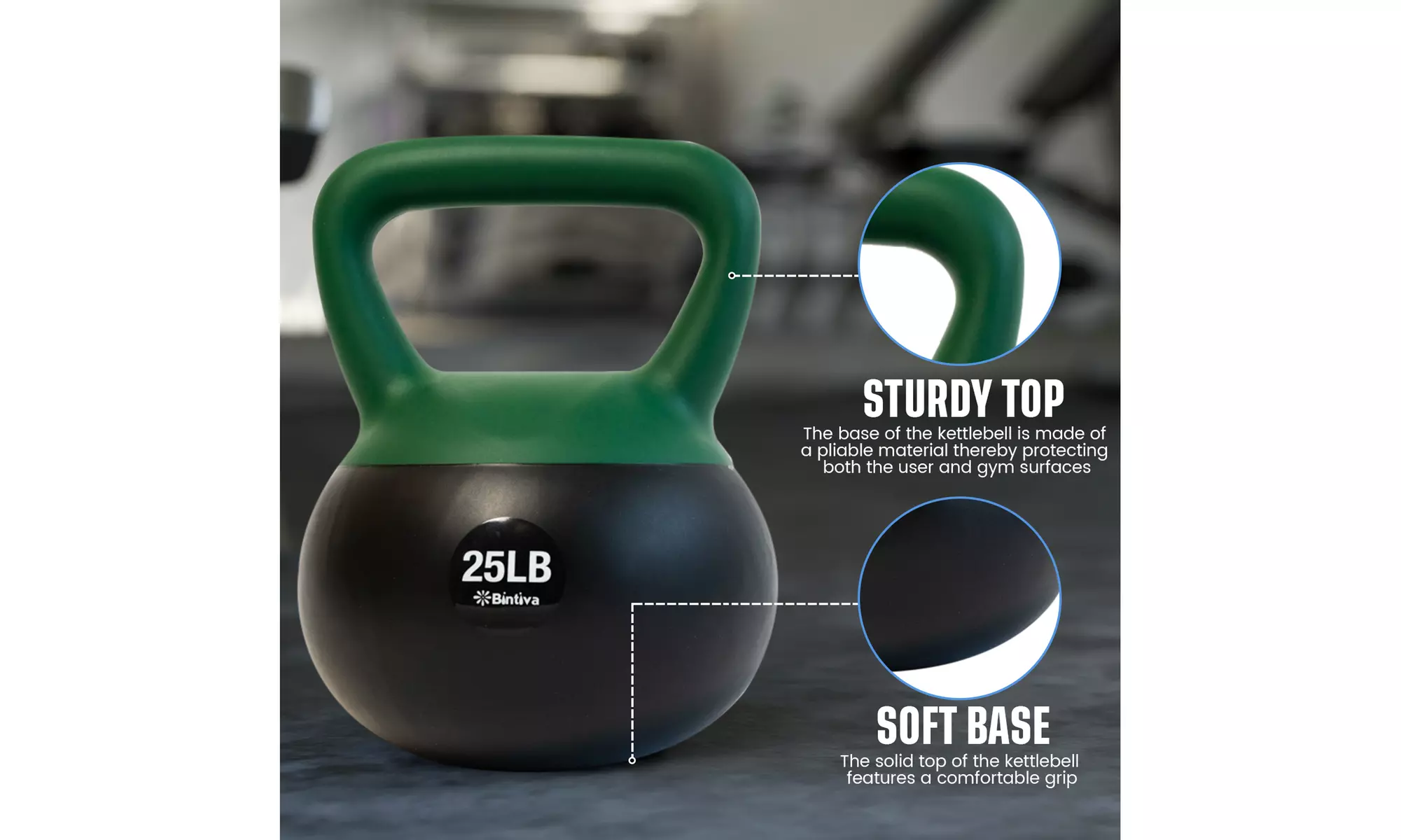 Bintiva Sea and Iron Sand Filled Kettlebells - 5LB