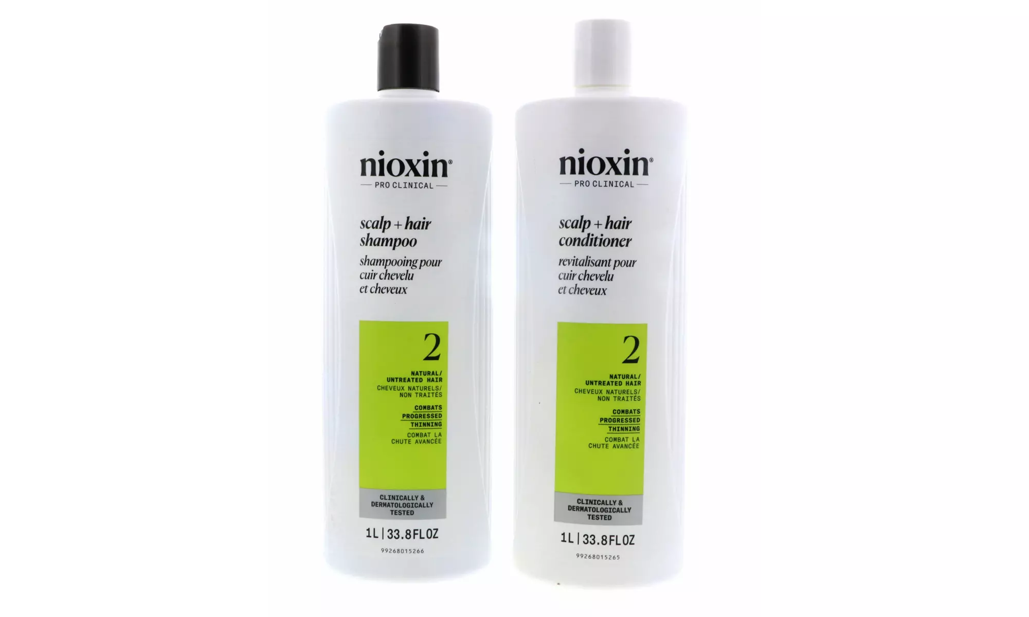 Nioxin Cleanser Shampoo and Scalp Therapy Conditioner Liter 33.8 oz Set Combo