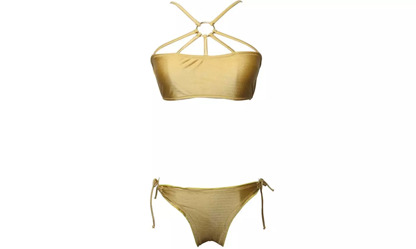 Women's Sexy Cutout Bottoms Wrap Bikini Bathing Suits - Second Medium