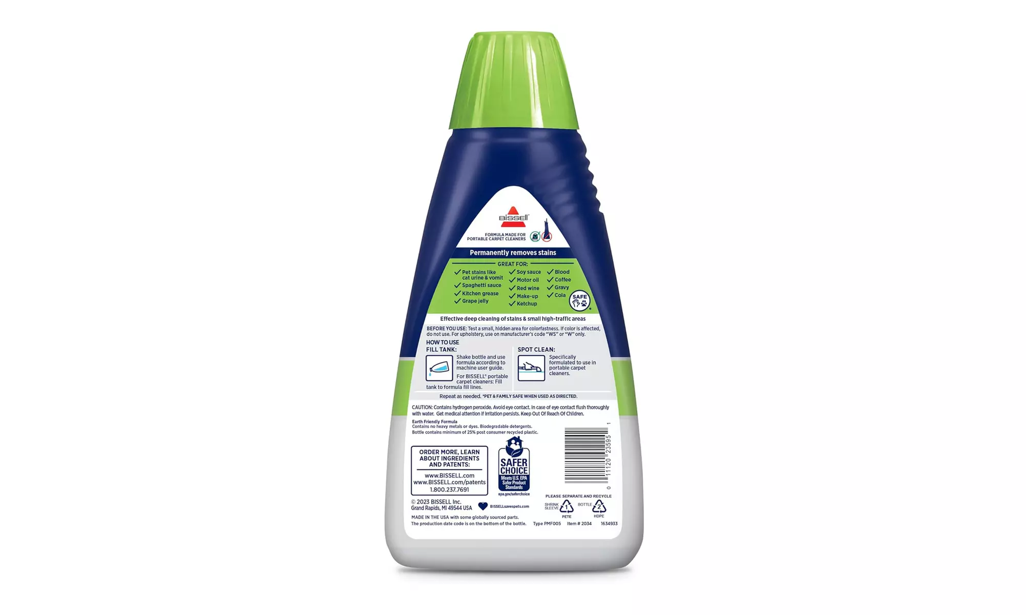Bissell Pet Pro Oxy Spot & Stain Formula for Portable Vacuums - 1, 2 or 3pk