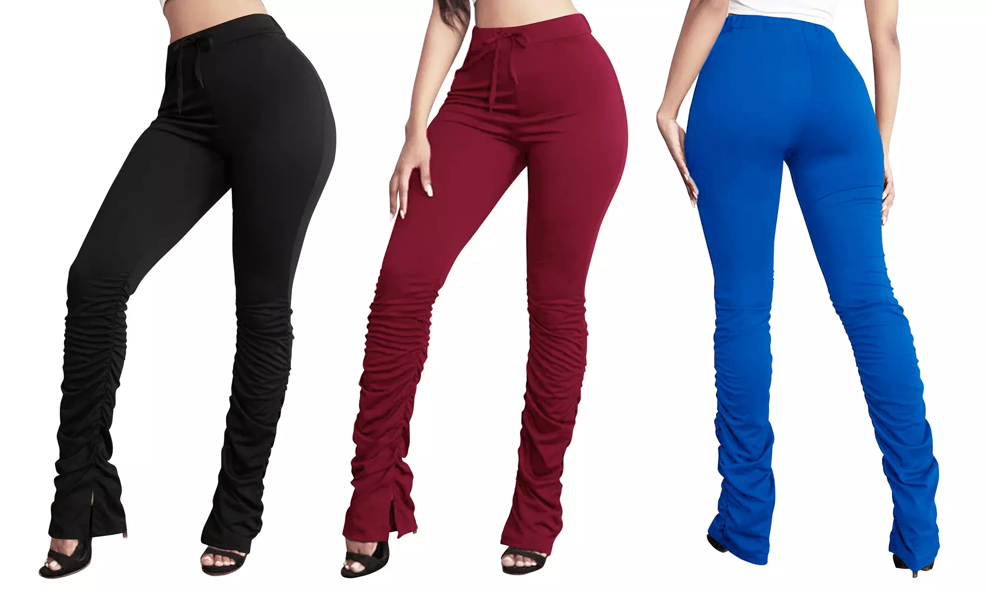 Women's Lounge Wear Fashionable Stacked Leggings