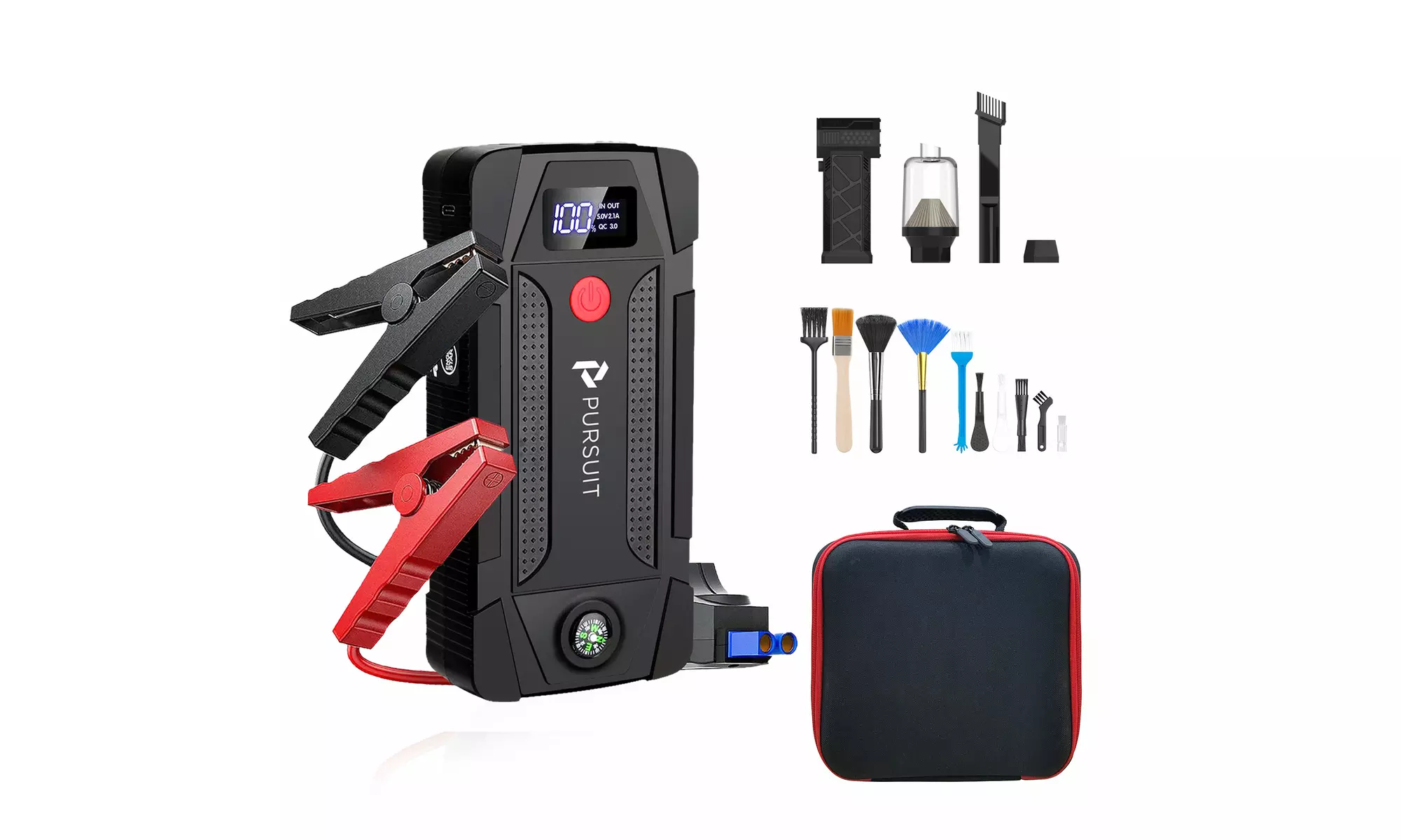 Emergency Power Supply 1000A-SET High-Speed Turbo Fan Combo Jump Starter