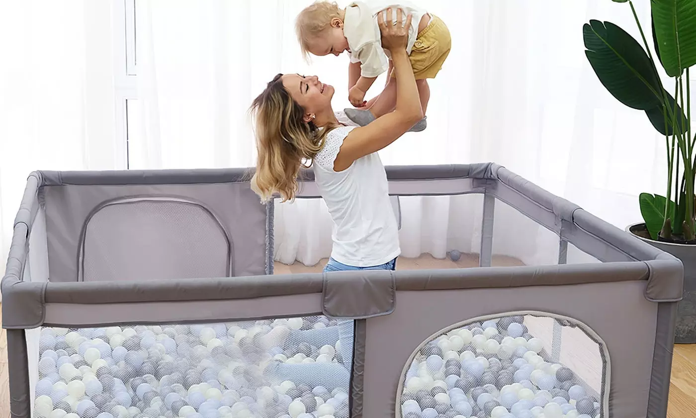 iMounTEK Baby Playpen Spacious Kids Play Yard with Safety Fence