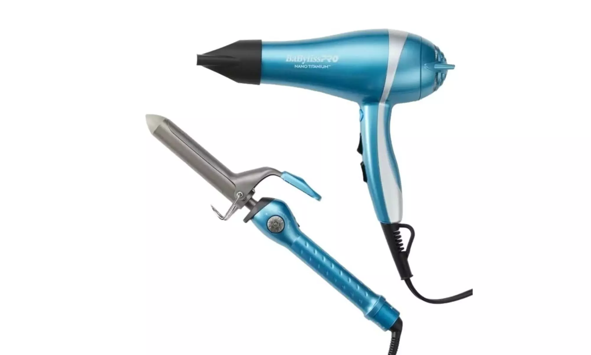BaBylissPRO Nano Titanium Ionic Hair Dryer & 1" Spring Curling Iron Value Pack