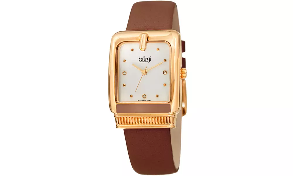 Woman's Burgi Genuine Diamond Watch Collection