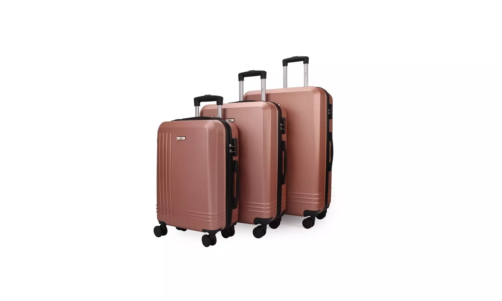 3-Piece Hardside Luggage Set with 360 Dual Spinner Wheels and Combo Lock