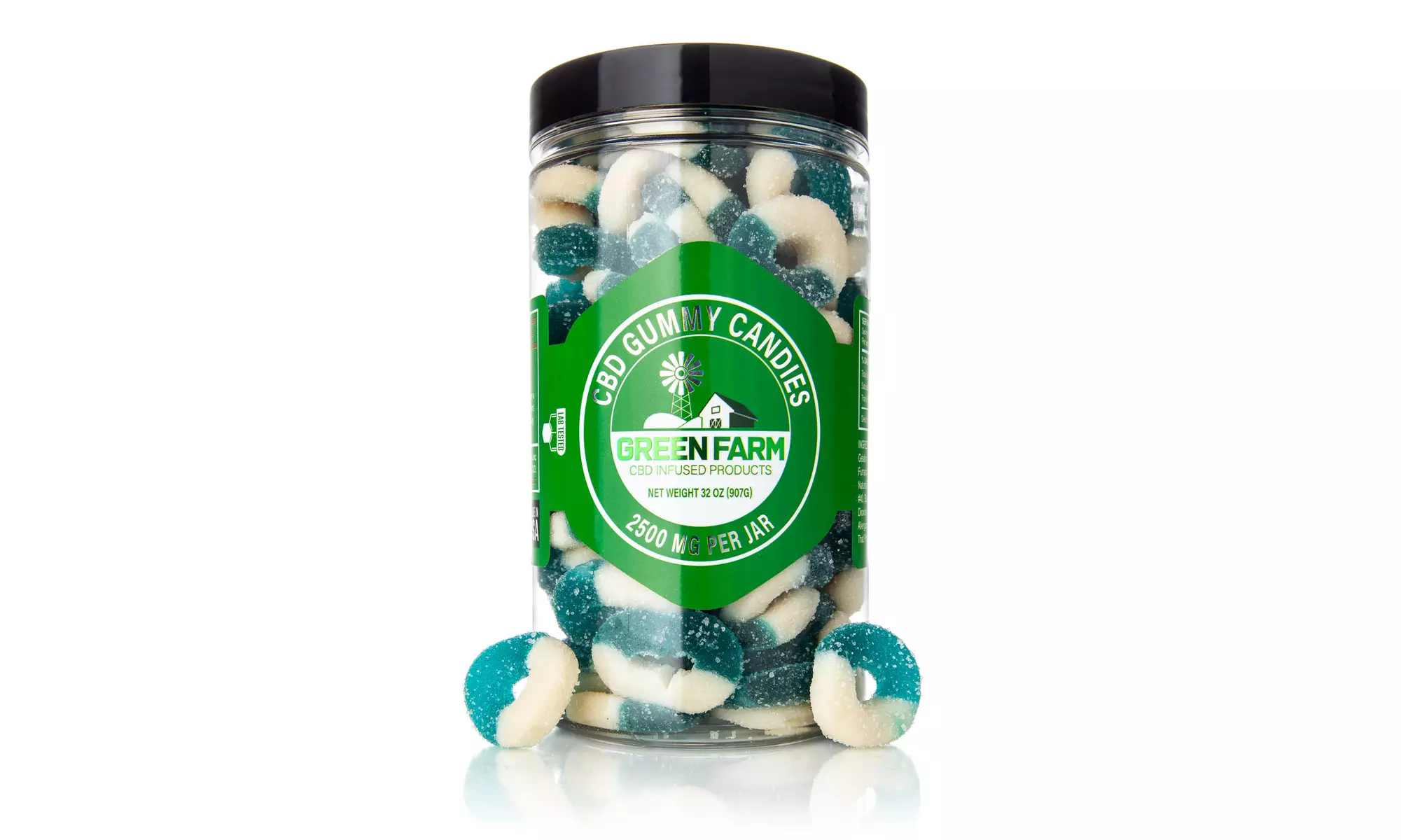 Fruit Flavored Gummies with 100% Organic CBD (500MG - 5000MG) from Green Farm