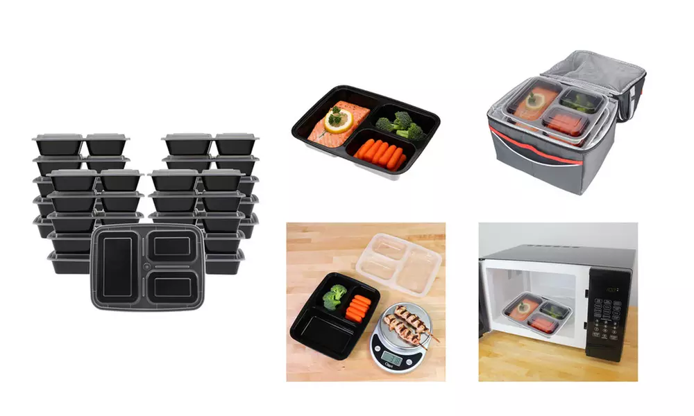 Meal Prep Lunch Box Container Set (30 or 40-Piece) - Second Medium