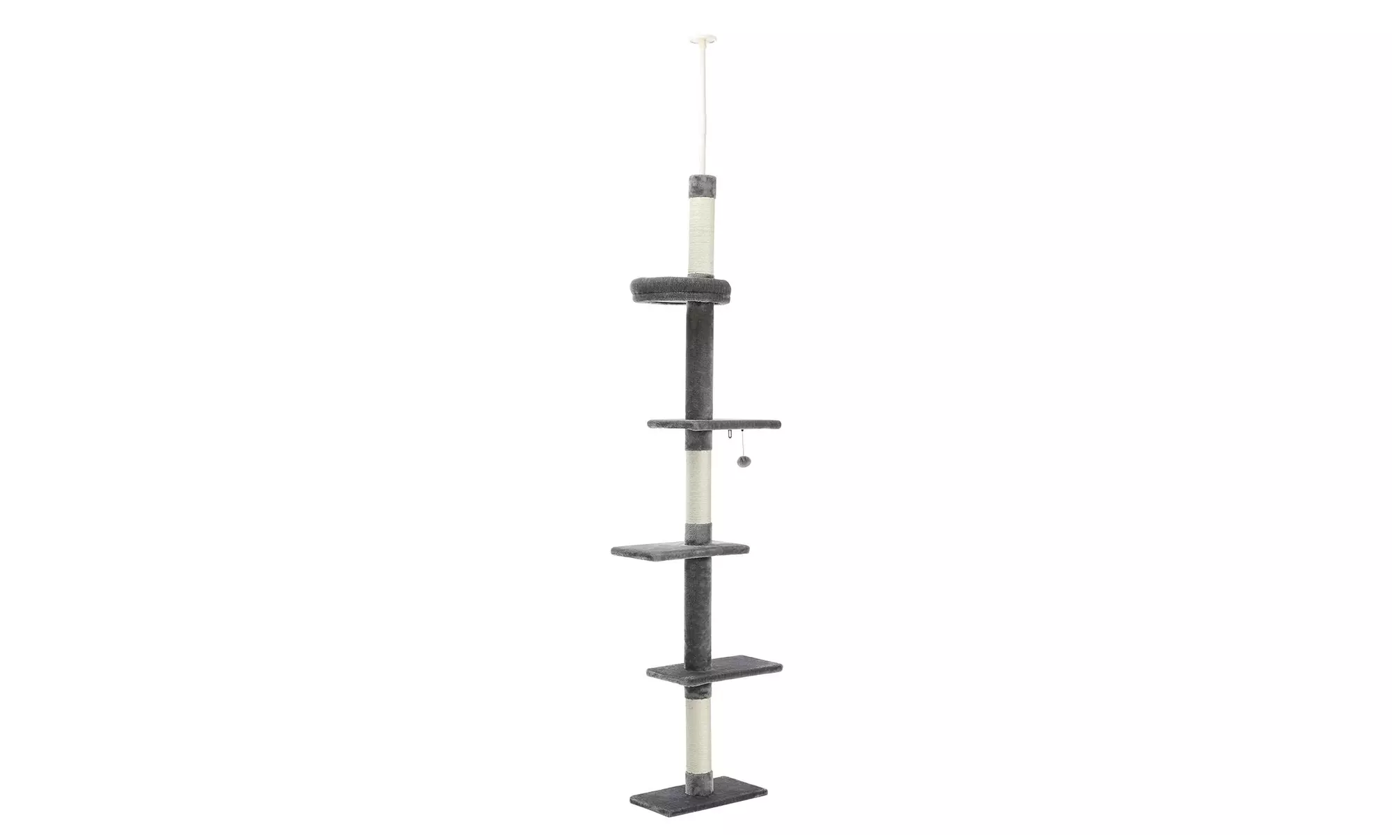  9 Feet Three Tier Floor-to-Ceiling Cat Tree Cat Climbing Tree - Second Medium