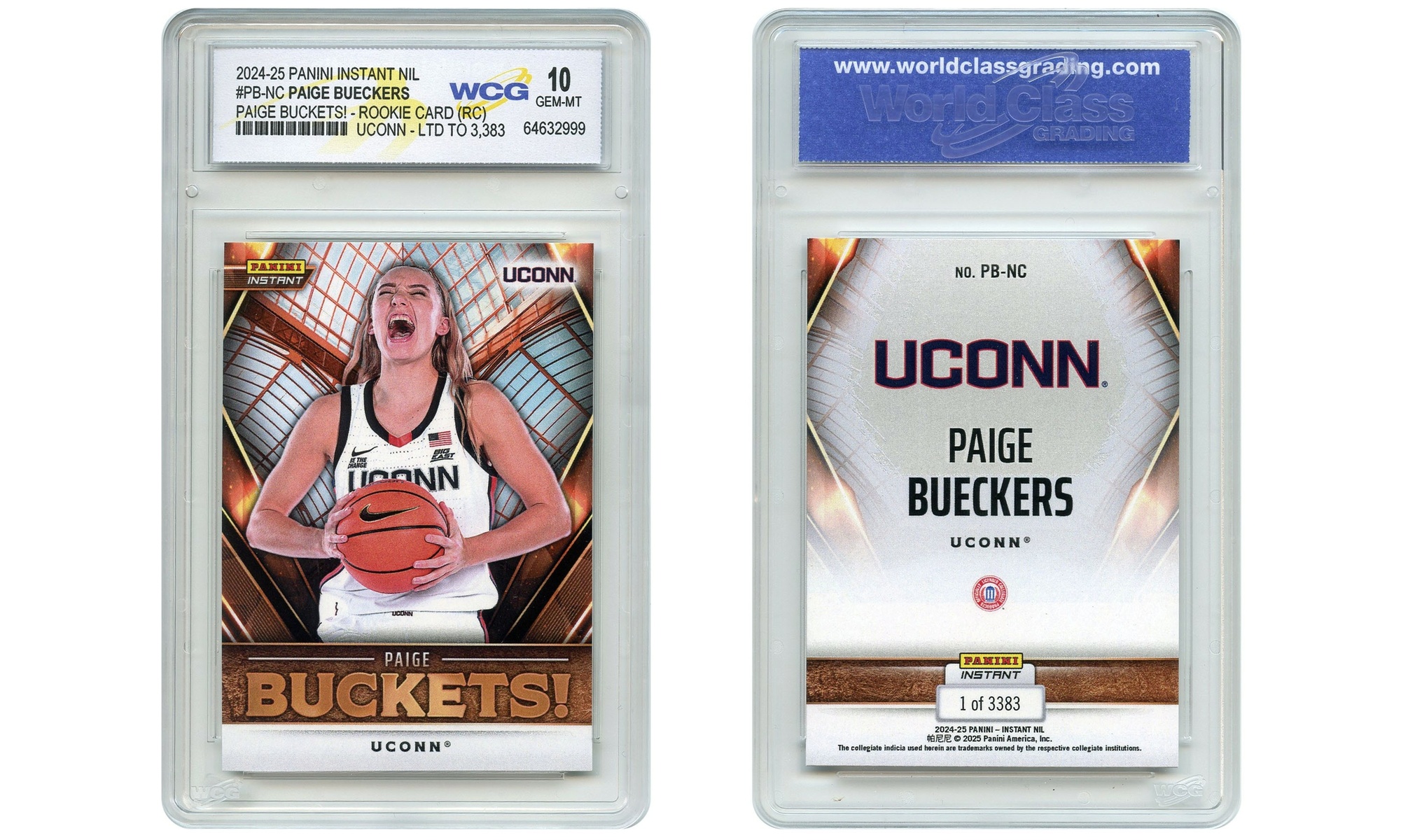 2024 Panini Paige Bueckers Rookie Card #PB-NC Champions Licensed - GM 10