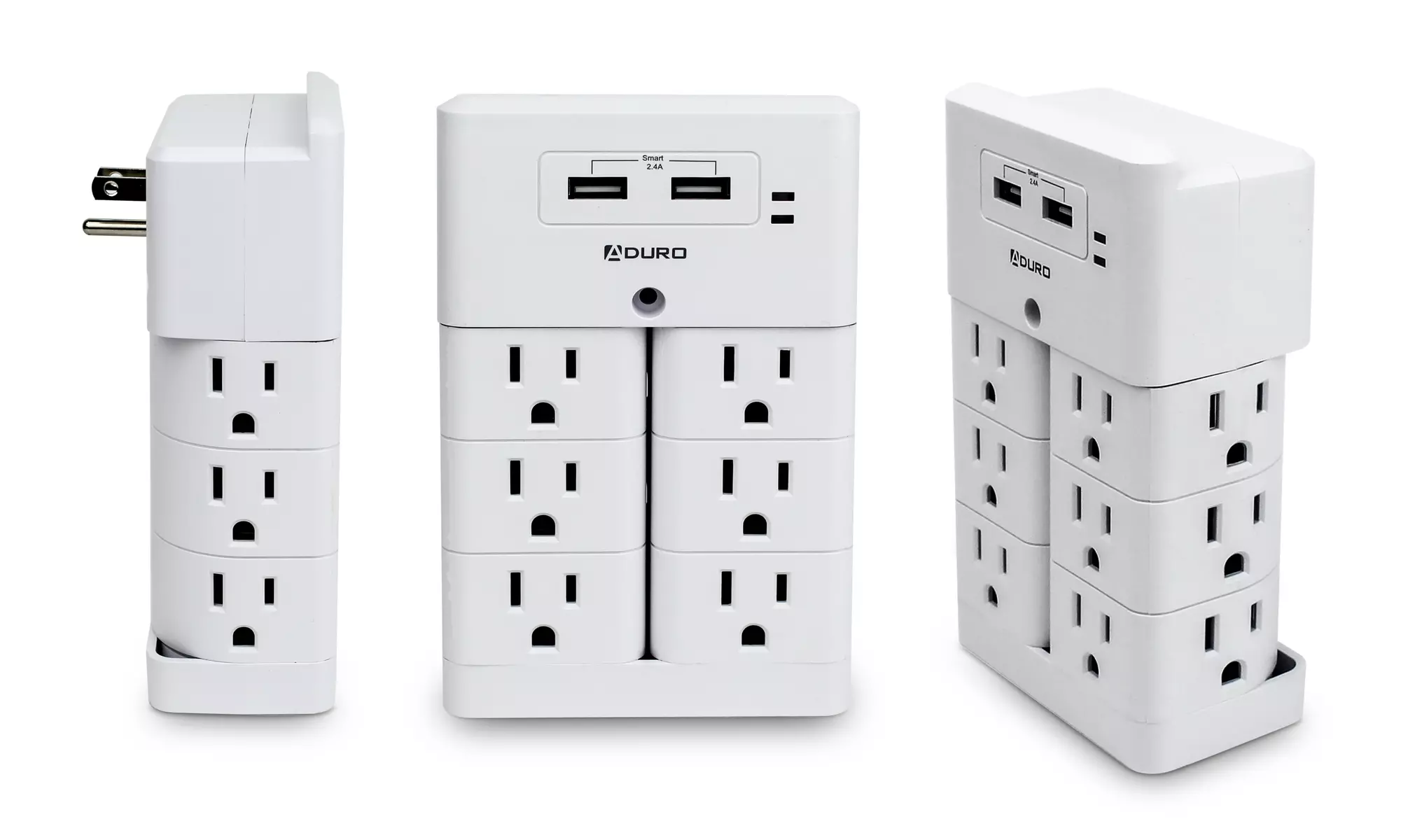Aduro Surge Protector Wall Charging Towers with 9 or 12 Outlets & Dual USB Ports - Second Medium