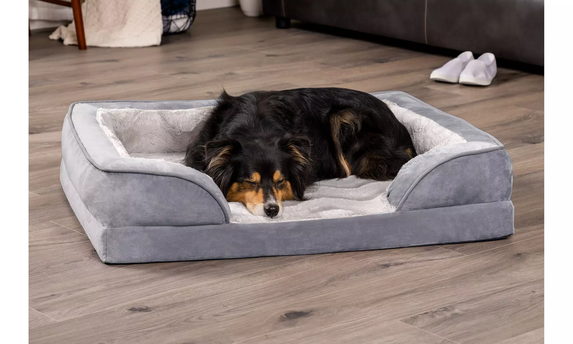 FurHaven Pet Velvet Waves Perfect Comfort Orthopedic Sofa Dog Bed - Primary Image