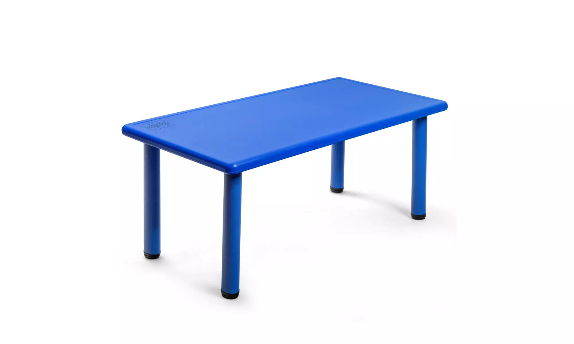 Costway Kids Plastic Rectangular Learn and Play Table Playroom Kindergarten Blue - Primary Image