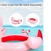 Image 4: 6-Person Inflatable Island Party Floating Flamingo with Electric Pump