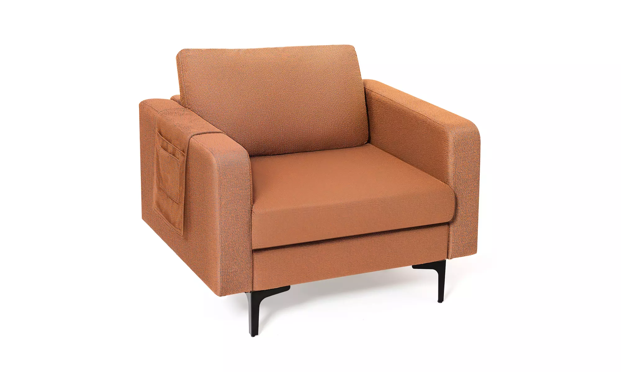 Costway Modern Linen Fabric Accent Armchair Single Sofa