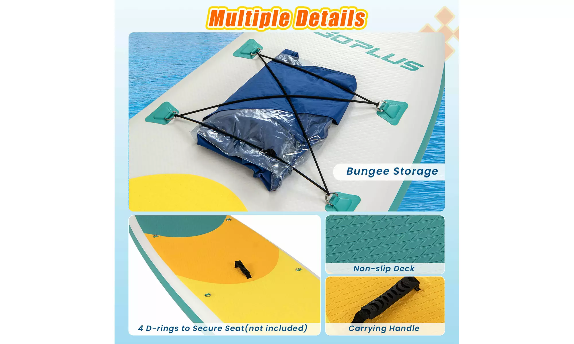 Goplus 11' Inflatable Stand Up Paddle Board whth Accessories Paddle Hand Pump