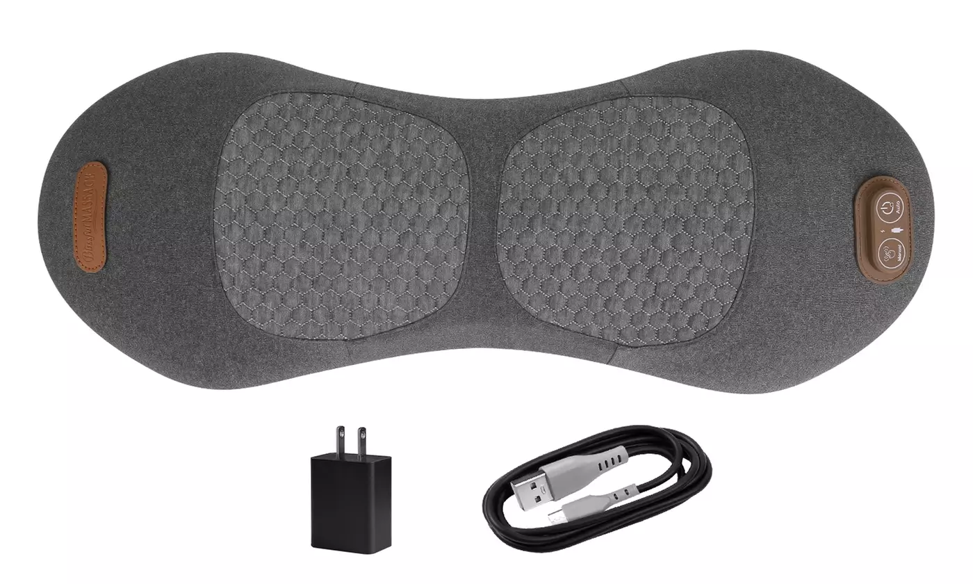 Massage Heated Neck & Lumbar Support Pillow Set