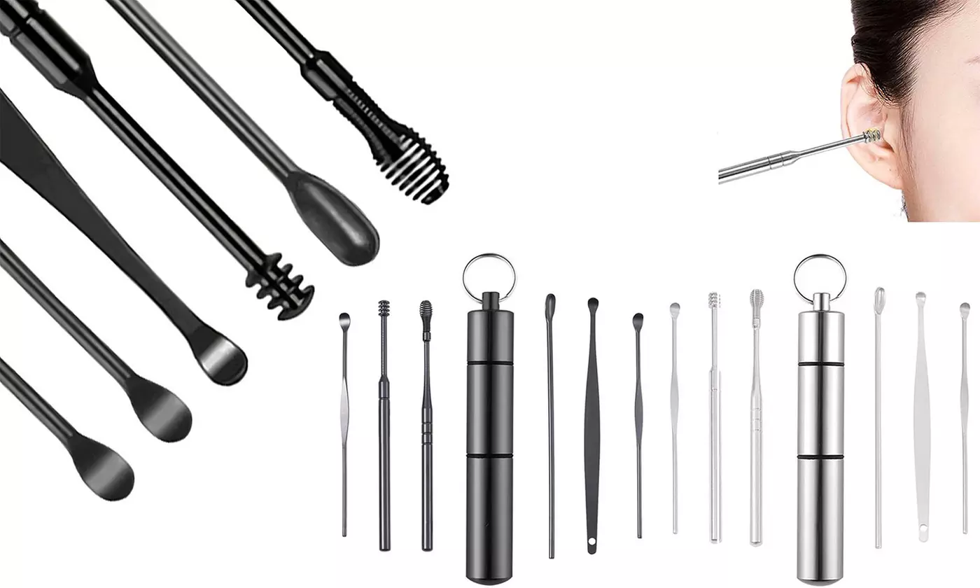 6Pcs Portable Ear Pick Ear Cleaning Spoon Ear Wax Remover Tool - Primary Image