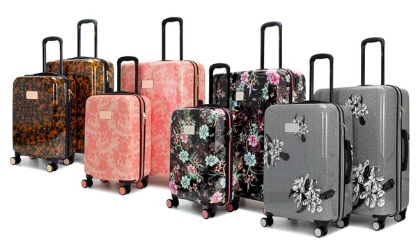 Badgley mischka essence 3 discount piece hard spinner luggage set