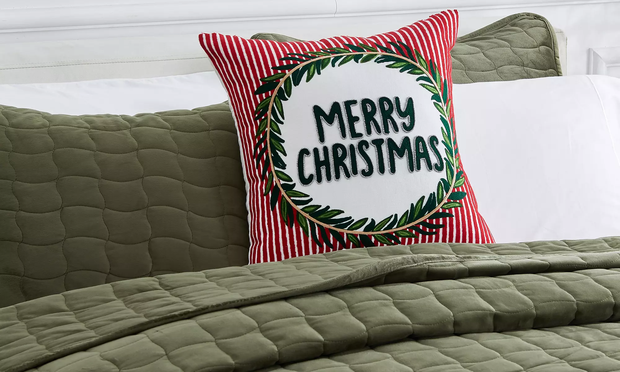 FreshFolds Holiday Patterned Decor Throw Pillow