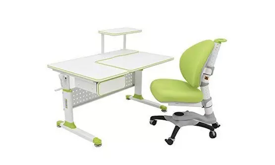 ApexDesk Little Soleil DX Children's Height Adjustable Study Desk /Chair Bundle  - Second Medium