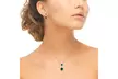 Emerald & White Topaz Dangle Earrings & Necklace Set in 925 Silver - Second Medium