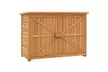 Double Doors Fir Wooden Garden Yard Shed Lockers Outdoor Storage Cabinet Unit - Second Medium