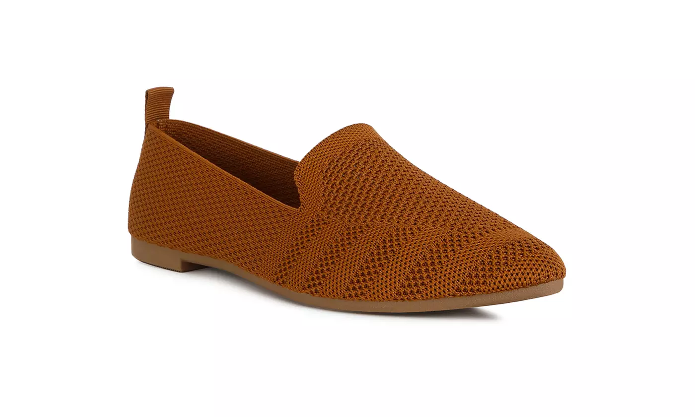 London Rag Akili Knit Textile Solid Flats