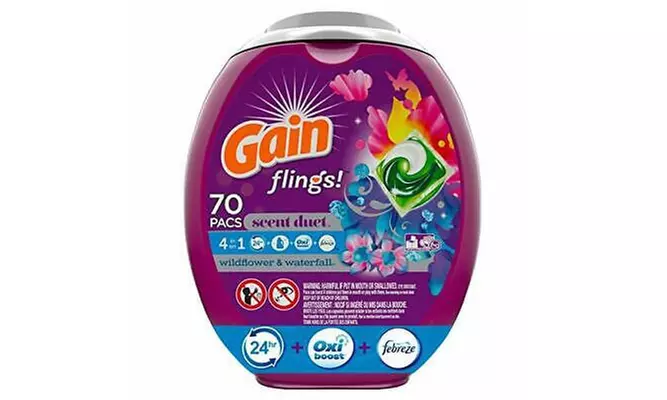 New Gain Flings Laundry Detergent 4 In 1, Wildflower and Waterfall 70 Count - Primary Image