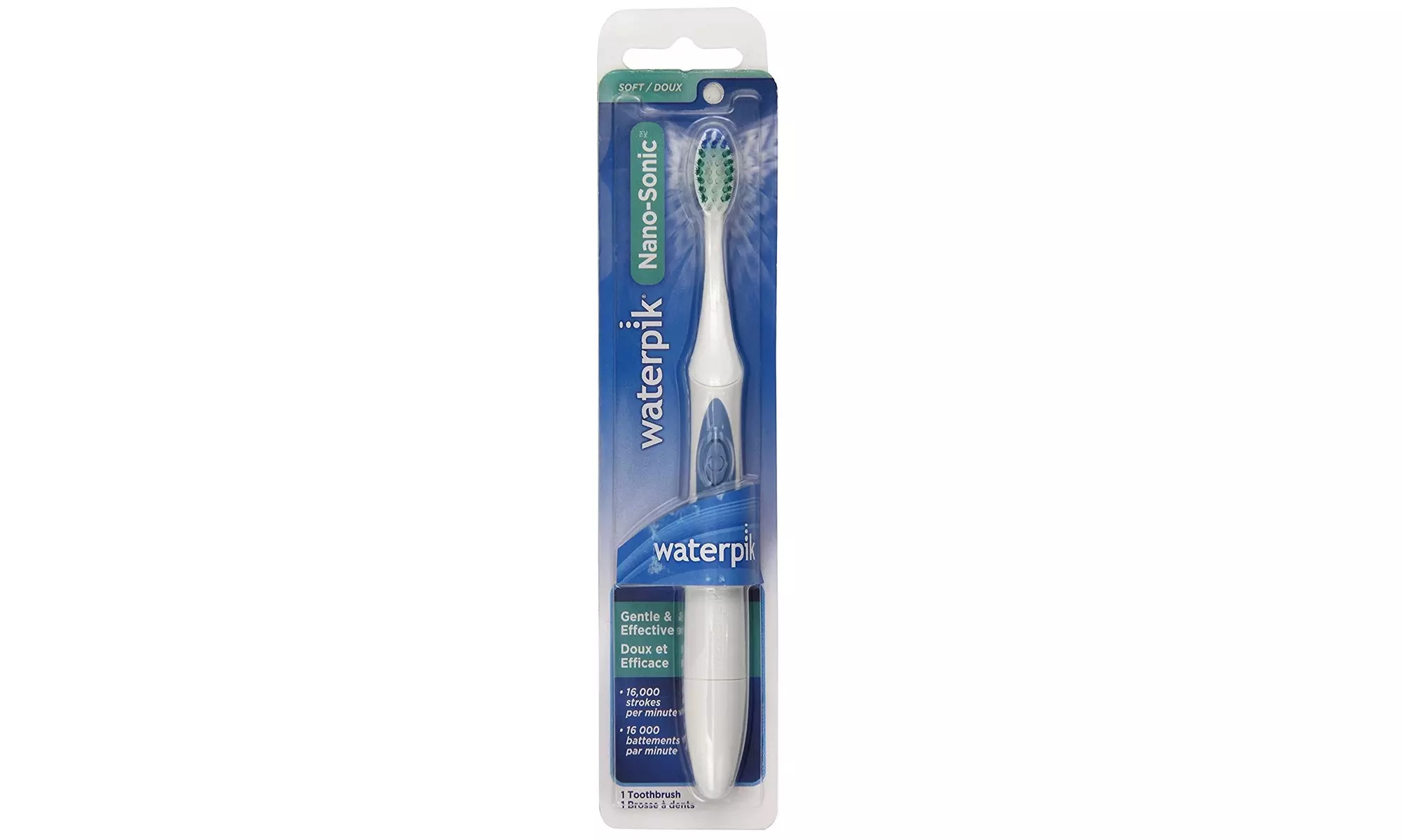 Waterpik Nano Sonic Toothbrush White with Blue Accents - Primary Image