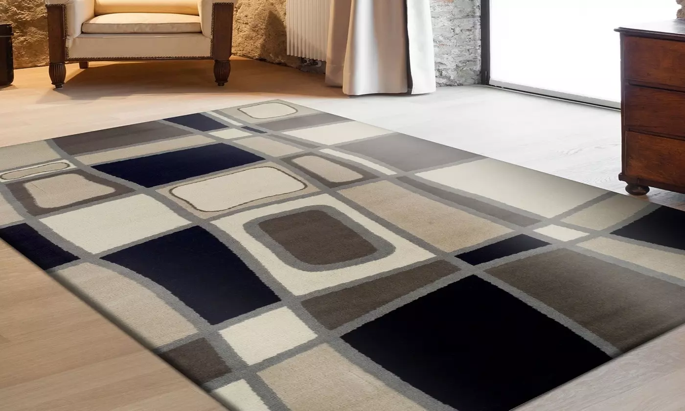 Superior Geometric Abstract Ornamental Indoor Area Rug Or Door Mat Or Runner - Primary Image