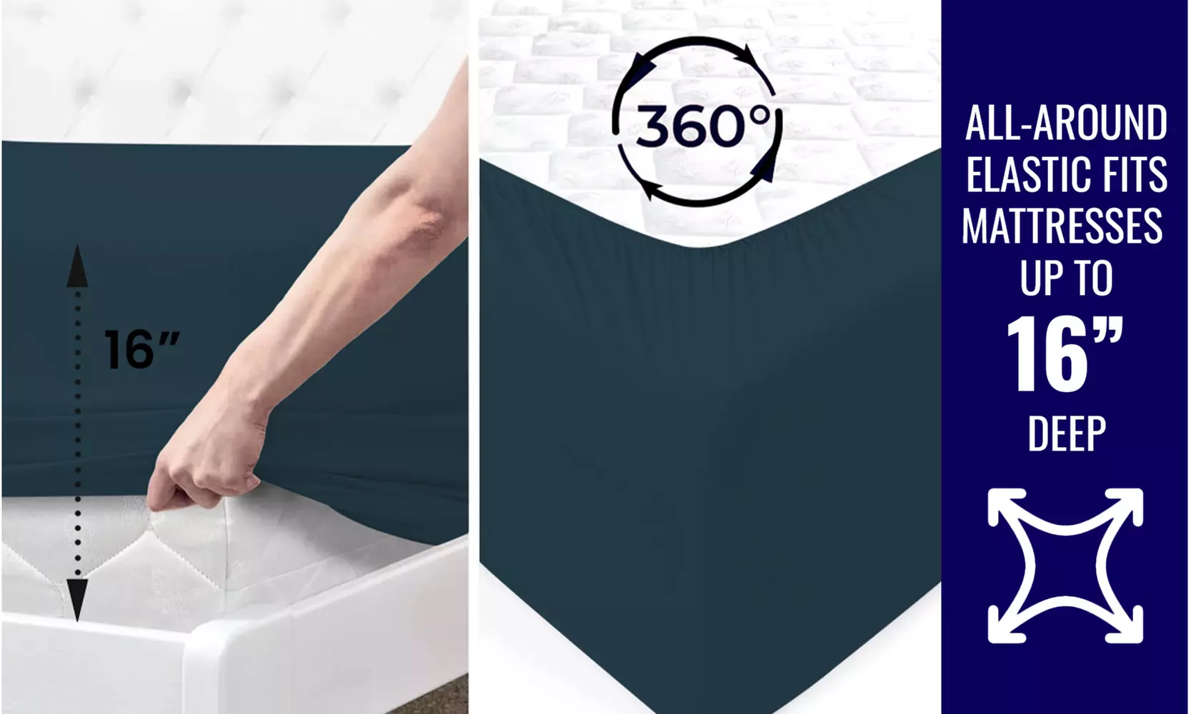1800 TC Twin Sheet Set - 3PC Double Brushed Bamboo Blend