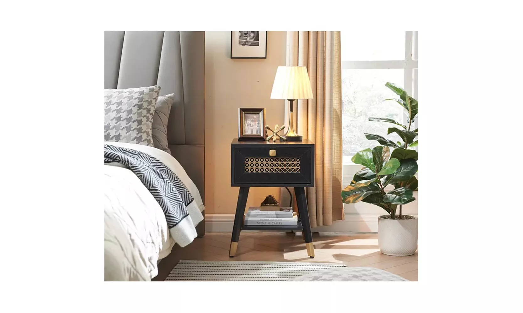End Table With Storage And Built-In Outlets Long Entryway Table With 2 Drawers - Primary Image