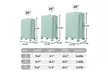 Cosytown Three-Piece Vertical Stripe-Design Luggage Set - Second Medium