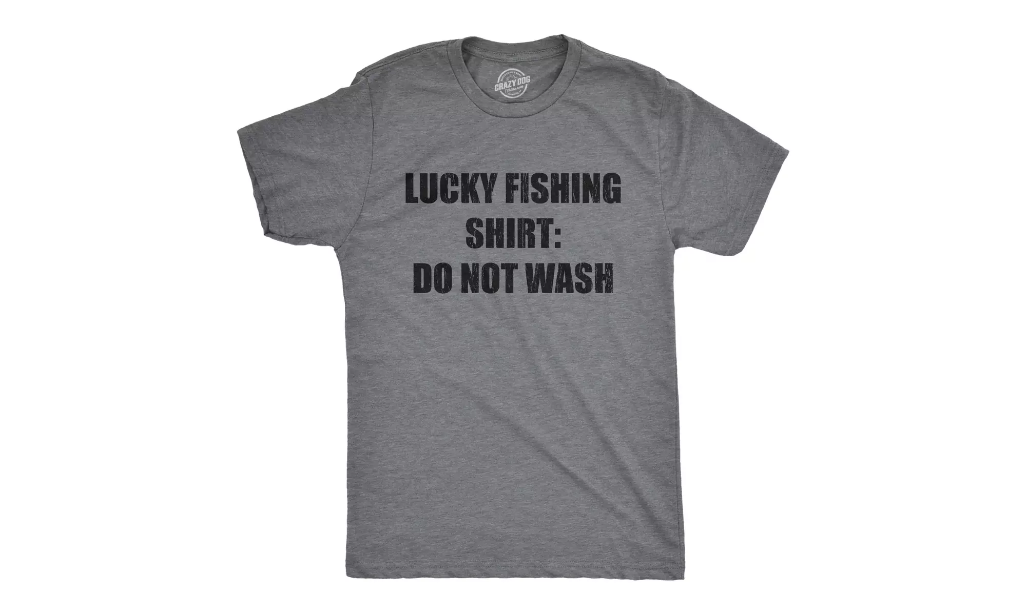 Mens Lucky Fishing Shirt Do Not Wash Tshirt Funny Fisherman Angler Graphic Tee - Primary Image