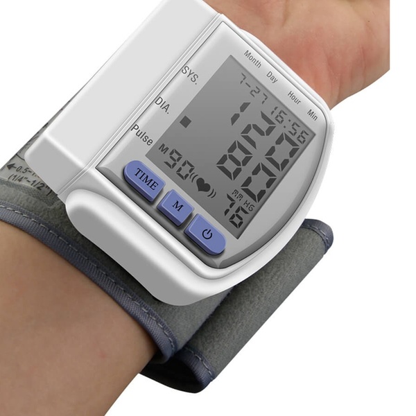 lcd digital automatic wrist cuff blood pressure monitor