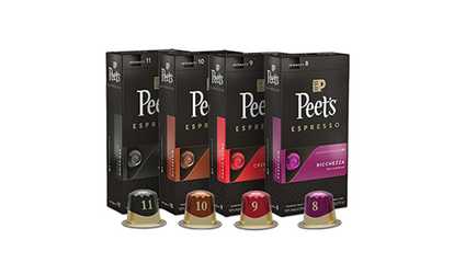 Peet's Coffee Espresso Capsules Variety Pack, 10 Each (40 Count) 