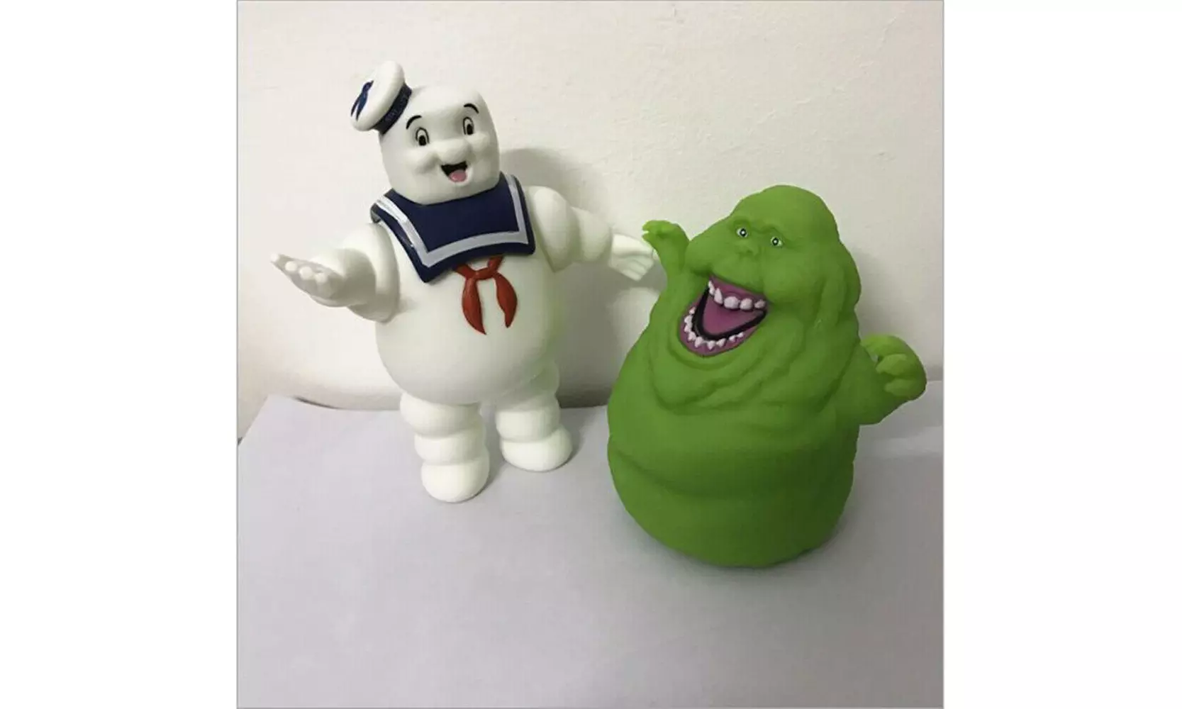Ghostbusters Marshmallow Man Slimer Green Ghost Action Figure Cake Topper Toys - Primary Image