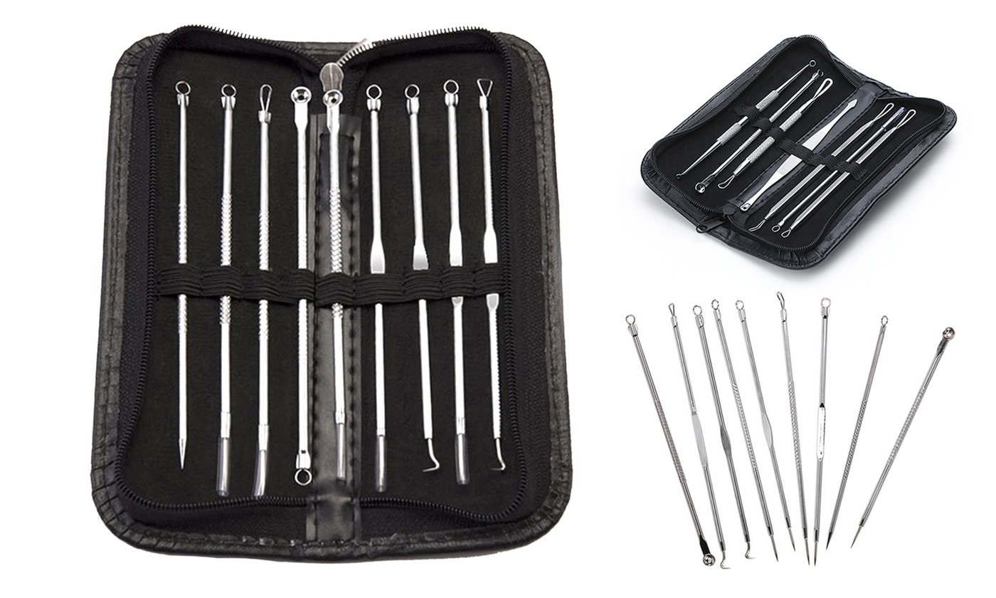 Pimple Remover Tool Kit Blackhead Extractor Comedone Acne Extractor(7-,or 9Pcs)