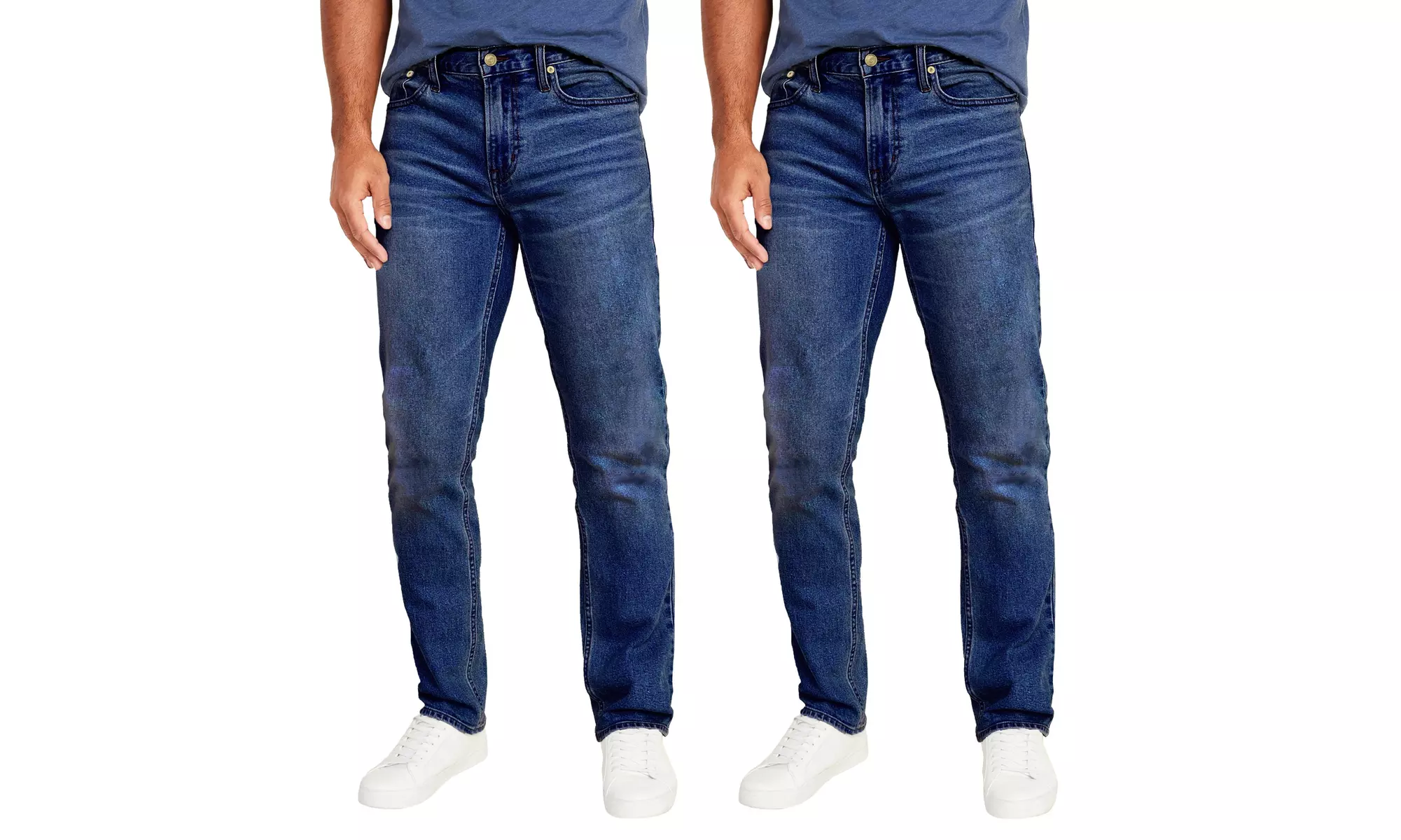 2-Pack Men's Flex Stretch Slim Straight Jeans (31" Inseam)