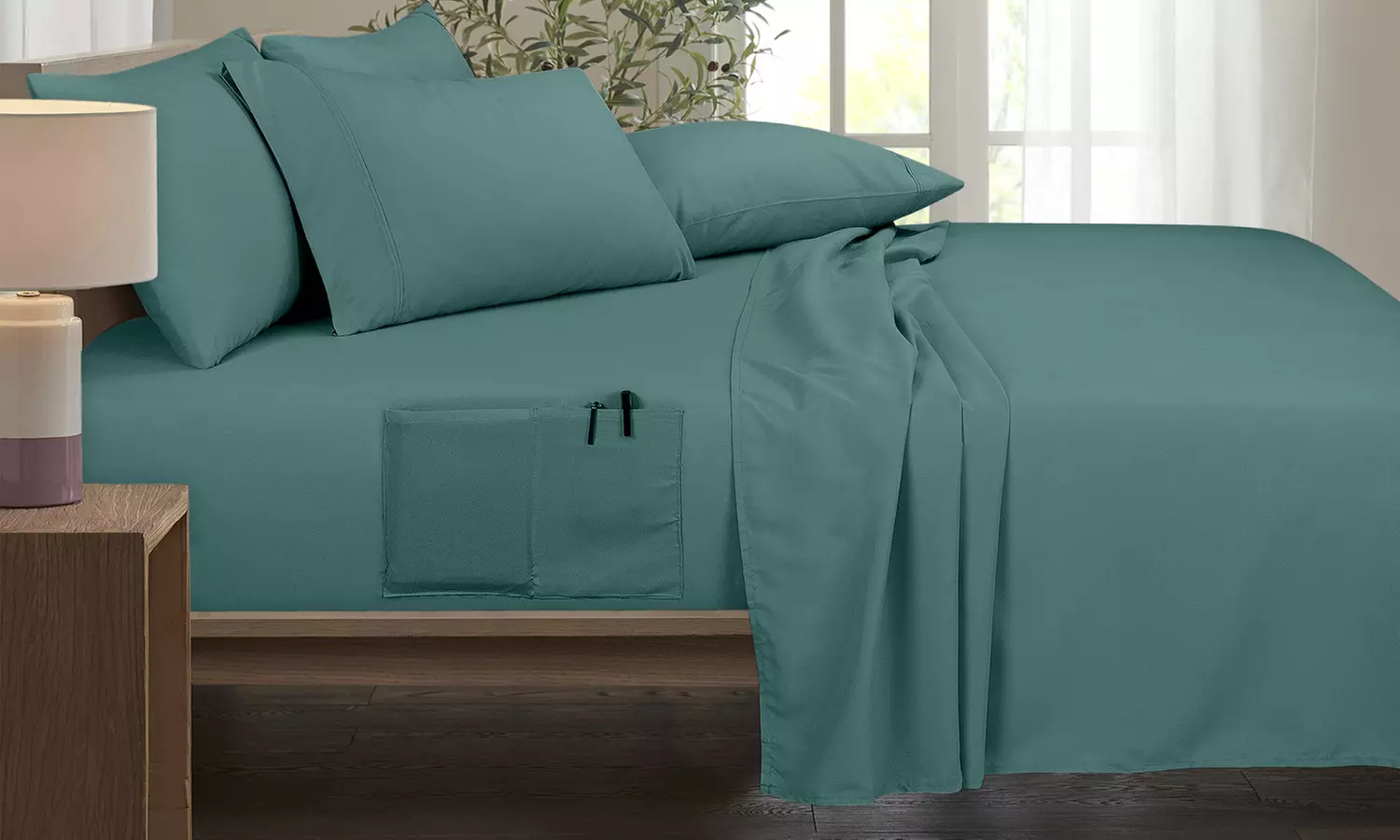Bamboo Smart Pocket 4 or 6 Piece 1800 Thread Count Sheet Set-Mother's Day Gift! 