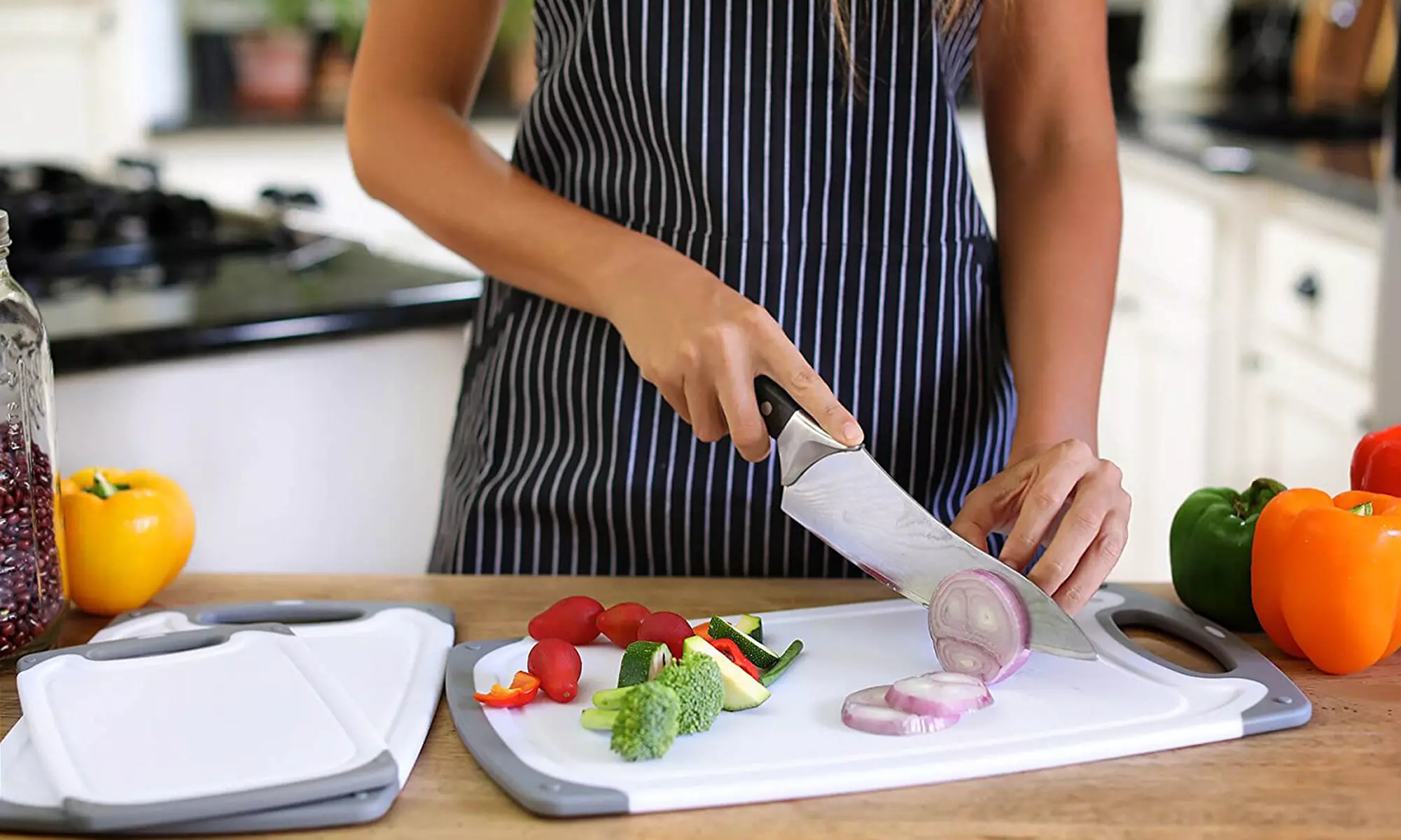 Freshware Reversible Kitchen Cutting Board (3-Piece) - Second Medium
