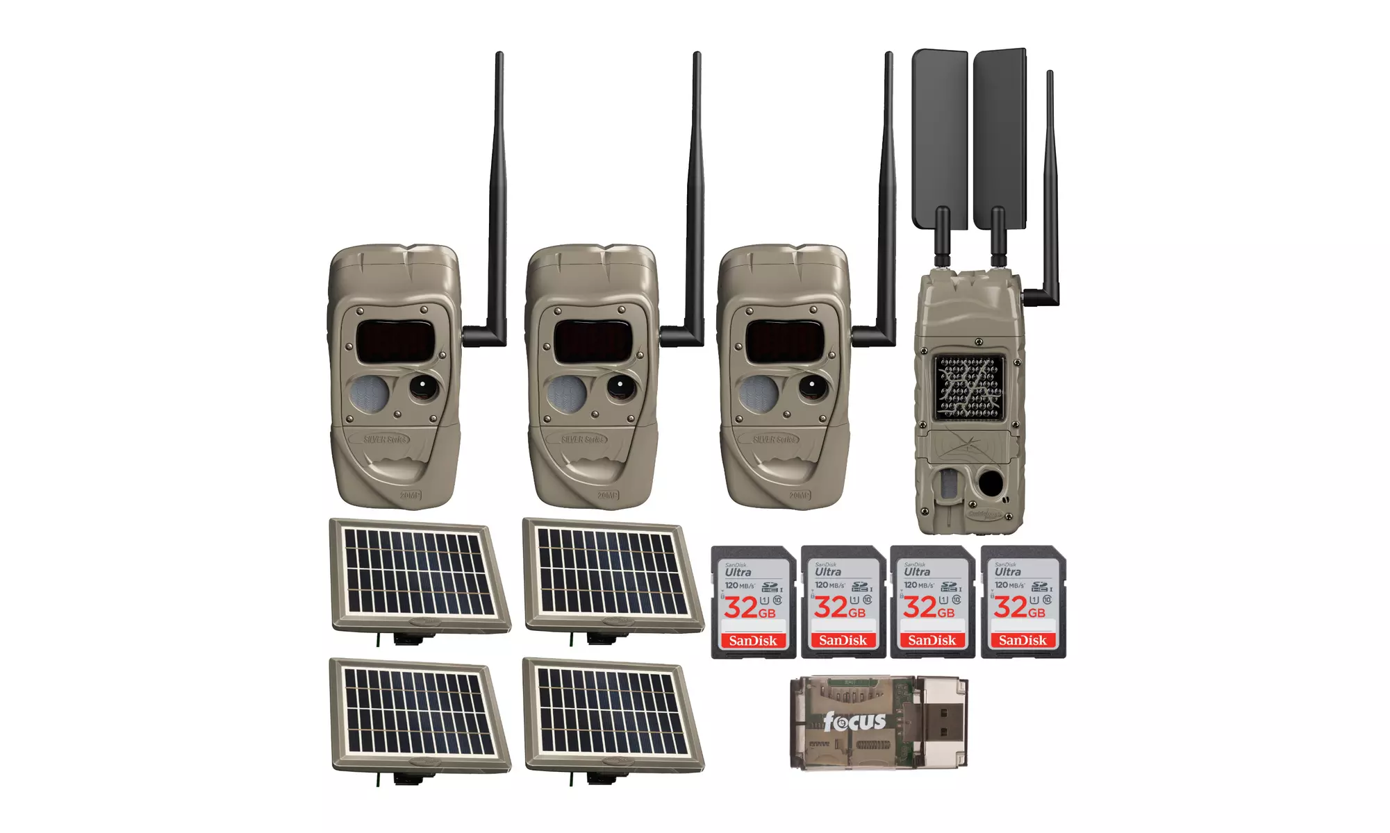 Cuddeback J-1538 CuddeLink Long Range Black Flash Trail Camera (3-Pack) Bundle - Primary Image