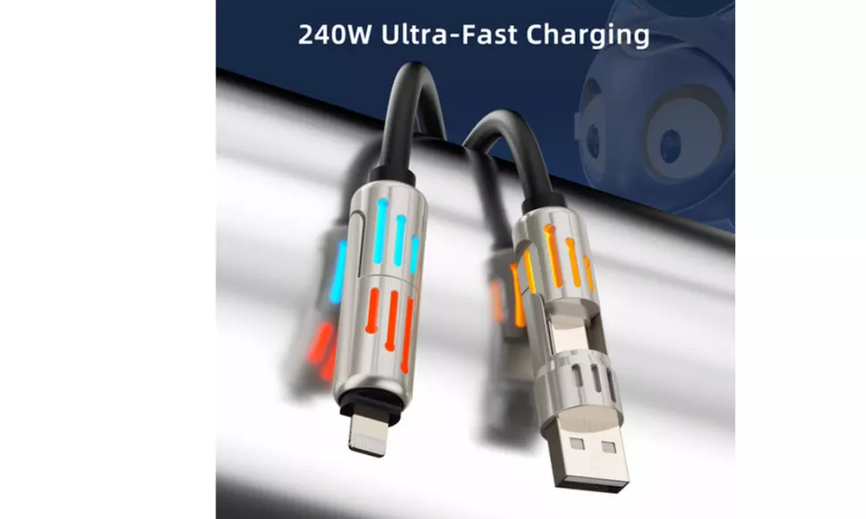 4-in-1 240W SuperFast Charging Cable LaptopCharging High Speed Cable