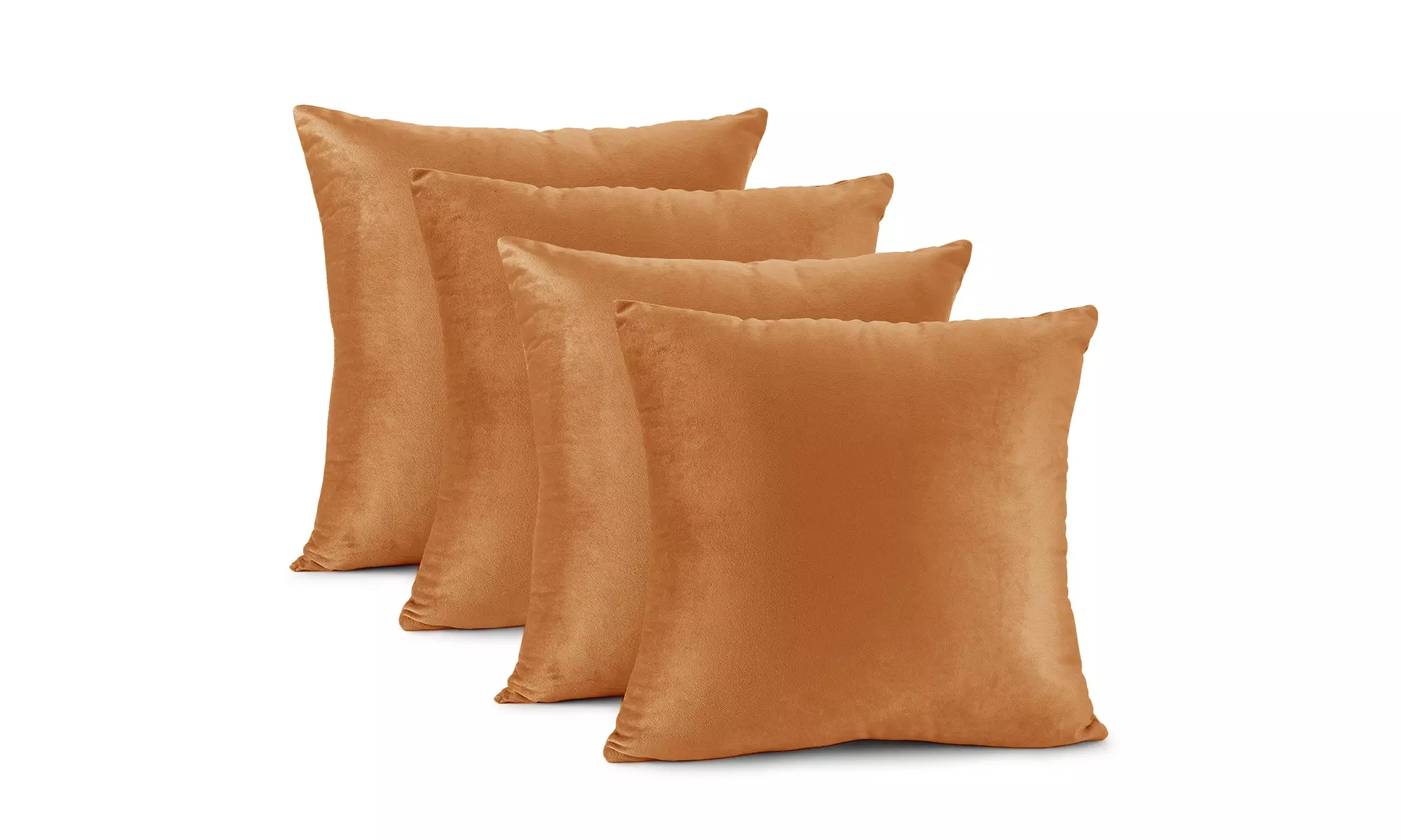 Nestl 2 Pack / 4 Pack Solid Microfiber Velvet Throw Pillow Covers 20" x 20"